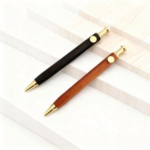 Wooden <b>Pen</b> Holder Metal Ballpoint <b>Pen</b> with logo Business Press Hexagonal Signature <b>Pen</b> with Custom logo for Corporate Gifts - Product Image 2