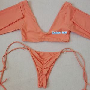 Của phụ nữ thoải mái XXS-XL hai mảnh tam giác rắn Bikini 100% Chất lượng cao tùy chỉnh màu sắc thongs một mảnh thiết kế tùy chỉnh màu sắc - Product Image 2