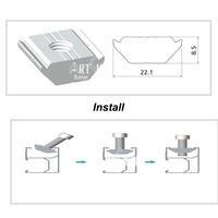 Artsign | Kit complet de système de montage solaire pour l'installation sur toiture métallique avec rail solaire, collier intermédiaire, collier d'extrémité et support de fixation PV