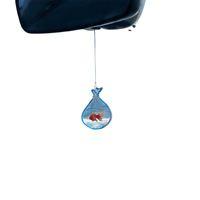 Pendentif mignon en forme de poisson rouge pour rétroviseur, ornement de voiture hautement transparent pour la paix et la bonne chance