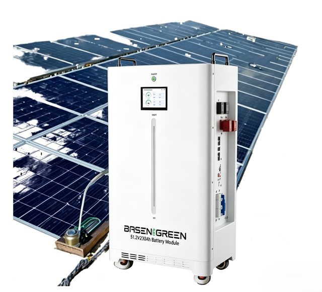 Basen Green Solar Wall-Mounted 10kWh 15kWh Home 48V Lithium Battery 300Ah Lifepo4 Smart BMS IP55