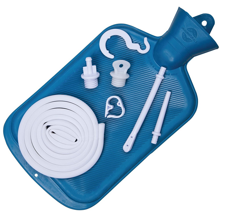 Kit D'irrigation Intestinale Complet Avec Pince - Tube En Silicone Vert 1500 Ml