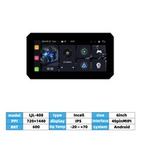 6-Zoll TFT IPS LCD Hintergrundbeleuchteter Bildschirm 720x1440 Auflösung 40-Pin MIPI-Schnittstelle für Instrumenten- und Motorrad-Rekorder