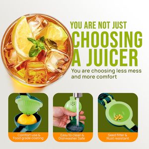 Presse-<span class=keywords><strong>citron</strong></span> et presse-agrumes manuel 2-en-1 en aluminium robuste, extraction maximale, facile à nettoyer, pour agrumes verts/limon - Product Image 4