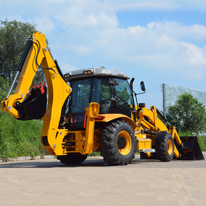 Miễn phí vận chuyển 4x4 backhoe Trái Đất di chuyển máy móc DIESEL phía trước loader và backhoe Máy kéo mini towable kết thúc trước bánh xe tải - Product Image 5