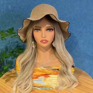 Cabeza de Maniquí para Exhibición de Pelucas, Cabeza de Maniquí Femenina con Hombros, Maquillaje Realista, Soporte para Pelucas, Cabeza para Peinado - Product Image 3