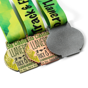 Medalla creativa de pista y <span class=keywords><strong>campo</strong></span> de bronce y oro fundido a presión de aleación de zinc de esmalte suave hecha a medida de fábrica - Product Image 3