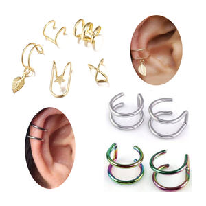 <span class=keywords><strong>Faux</strong></span> boucles d'oreilles femmes plaqué or oreille manchette hélice <span class=keywords><strong>Piercing</strong></span> boucles d'oreilles mode <span class=keywords><strong>Piercing</strong></span> Sexy bijoux de corps - Product Image 1