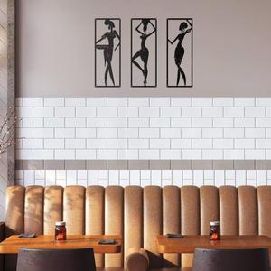 3 Piezas de Arte Mural Abstracto Minimalista Boho Africano <span class=keywords><strong>en</strong></span> Metal Negro, Decoración Geométrica para Pared, Sin Ganchos para Colgar - Product Image 2