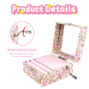 <span class=keywords><strong>Boîte</strong></span> <span class=keywords><strong>à</strong></span> musique rotative Yiyu écologique <span class=keywords><strong>à</strong></span> motif floral personnalisé, mini <span class=keywords><strong>boîte</strong></span> <span class=keywords><strong>à</strong></span> <span class=keywords><strong>bijoux</strong></span> <span class=keywords><strong>à</strong></span> manivelle avec miroir, petite <span class=keywords><strong>boîte</strong></span> cadeau portable <span class=keywords><strong>pour</strong></span> filles - Product Image 3