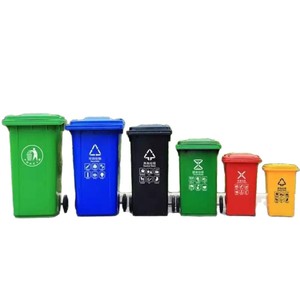 Outdoor Dust <b>Bin</b> Rectangular HDPE Plastic Wheeled 13kg For Sanitation Construction And Residential Use - Product Image 2