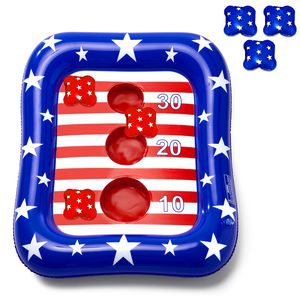 New Arrival Inflatable Pool Cornhole Game American Flag Floating Water Toy for Kids Adults Summer Outdoor Party Family Fun - Product Image 1