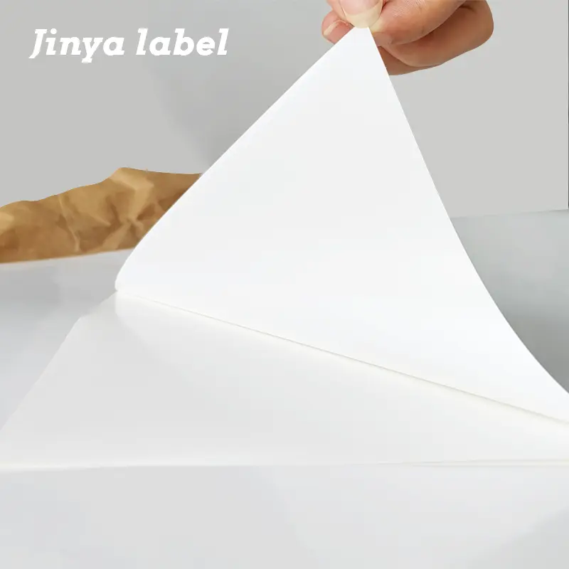 Jinya A4 반 시트 자체 접착 배송 라벨 레이저 잉크젯 프린터 용 흰색 빈 시트 당 2 레이블