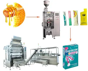 Automatic Honey Gel Vegetable Fruit Liquid Sachet Filling Machine Shaped Bag Stick Olive Oil Packing Machine