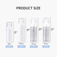 Bouteille pompe en PET de 100 ml et 150 ml pour nettoyant visage, savon pour les mains, mousse de soin de la peau, emballage personnalisé, logo sur mesure, vente en gros