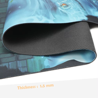 Tapis de souris en caoutchouc personnalisé avec impression par transfert thermique en couleur pleine, 14"x24" ou tapis de jeu RGB antidérapant personnalisé