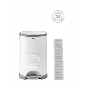 Mini Lasting Hygienic Geruchs-und Freis prec heinrich tung Baby 25L Windeln Entsorgung Pure White 6 Wochen 2 Monate Fuß pedal behälter für zu Hause - Product Image 2
