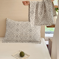 Taies d'oreiller King Size 100% coton biologique, housse d'oreiller en coton biologique pour hôtel et usage domestique