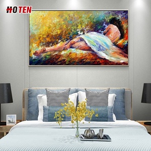 Pittura a olio astratta moderna <span class=keywords><strong>su</strong></span> tela Sexy giovane ragazza danzante nuda decorazione della <span class=keywords><strong>camera</strong></span> <span class=keywords><strong>da</strong></span> <span class=keywords><strong>letto</strong></span> dipinta a mano - Product Image 2