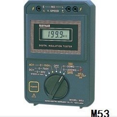 Probador de resistencia de aislamiento Sanwa M53, pantalla digital de 500 V 0-9999 M para mantenimiento de elevadores - Product Image 2