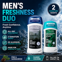 Aluminiumfreier Luxus-Festparfüm-Deodorant-Stick für Männer Alkoholfreier Körpergeruchsentferner Tragbarer Achselschweiß-Absorbierender Balsam