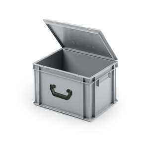 Euro-Koffer Aus PP Mit Tragegriff, LxBxH 400x300x245 Mm, Grau - Product Image 2