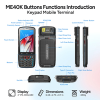 Terminal de Datos Móvil Resistente MEFERI con Android 12, 4G, Escáner de Códigos QR 1D y 2D, PDA Inalámbrico para Inventario, Superventas