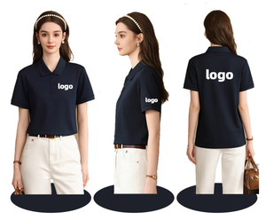 Golf Clothing Embroidered Printed Custom Design Plain White Black Cotton Polyester Fit Blank Men's Women Golf Polo T Shirts - Product Image 5