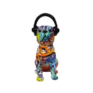 Vintage Animal Folk Art Epoxy Resin Handicraft <b>Dog</b> <b>Figurine</b> High-End Home Living Room Cabinet Decoration - Product Image 5