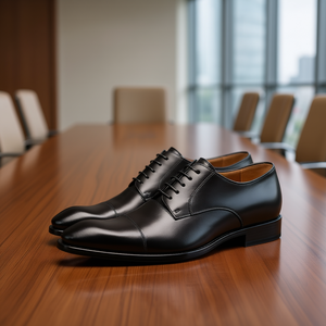 รองเท้าหนังสีดำทรงแบน ขนาด 10 สำหรับผู้ชาย รุ่น 235 1 มล. - Product Image 3