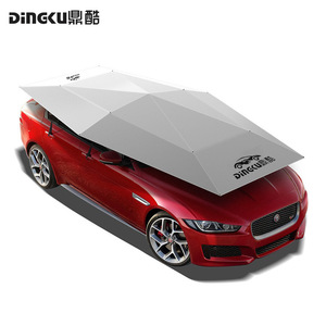 Dingku Automatic Car Canopy 4x2.1m Silver Gray Oxford Fabric Sunshade Shelter For Car Protection - Product Image 1