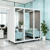 Cabine Acoustique Modulaire Suzhuang pour Bureau et Appels Téléphoniques – Design Moderne, Cadre en Aluminium, Écologique, Durable, Autoportante