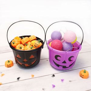 Panier en plastique citrouille d'Halloween pour bonbons, idéal pour les fournitures de fête d'enfants, décorations et cadeaux de fête, ou pour le jeu de la Bonbonnière. - Product Image 4