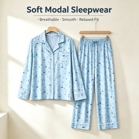Ensemble de pyjama pour femme en Tencel Modal haut de gamme, luxueux, doux, respirant, à manches longues, vêtements de nuit, vêtements de détente, vêtements de maison, cadeau