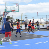 Revêtement de sol pour terrain de basketball extérieur, dalles de sol temporaires emboîtables pour terrains de sport et de jeu en extérieur