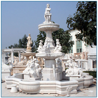 Vente chaude Grande Sculpture Colonne Romaine Statues Marbre Poséidon Jardin Fontaines D'eau Pour La Décoration