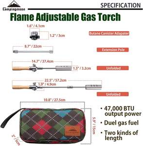 12000kcal 360 Graus Butano queimador Outdoor Camping BBQ Carvão Igniter Portátil Gás Tocha queimador - Product Image 2