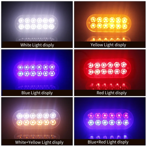 12 LED Strobe Side cảnh báo ánh sáng nhấp nháy <span class=keywords><strong>lightbar</strong></span> Xe Xe tải đèn hiệu đèn hổ phách vàng trắng đèn giao thông DC 12V - 24V - Product Image 6