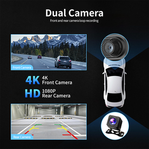 Maustor 8 Inch Ingebouwde Gps Draadloze Draagbare Carplay <span class=keywords><strong>Android</strong></span> Auto Ips 2.5d Scherm Met 4K En 1080P Dash <span class=keywords><strong>Cam</strong></span> Ondersteuning Bt Wifi - Product Image 3