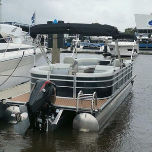 <span class=keywords><strong>Meilleur</strong></span> nouveau bateau ponton de croisière en aluminium 2022 avec moteur hors-bord, capacité de 16 personnes pour la famille - Product Image 1