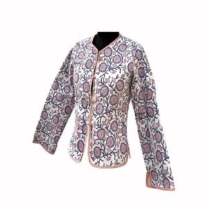 Chaqueta de Forro Polar Reversible Étnica Bohemia para Mujer, Transpirable, de Secado Rápido, Chaqueta Corta de Invierno, 100% Algodón, Precio al por Mayor - Product Image 3