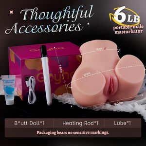 Bambola Sessuale Maschile Tivino, Giocattolo per Adulti, Gambe Irregolari, Sedere Morbido, 6LB, Realistica per Principianti, Vagina Tascabile, Tunnel Anale Stretto, Riscaldamento - Product Image 3
