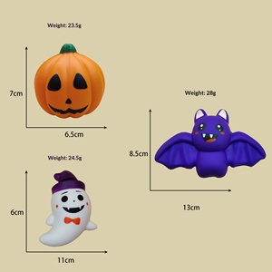 Jouets anti-stress en PU de haute qualité, doux et à récupération lente, en forme de chauve-souris, de fantôme et de citrouille, pour Halloween, pour enfants, garçons et filles - Product Image 4