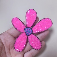 Patch brodé de fleurs à sequins, thermocollant ou à coudre, pour la décoration de vêtements, vestes, chapeaux et sacs