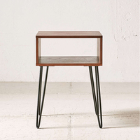 Table basse d'angle moderne en bois massif à double niveau pour salon, entrée, nouvelle petite table ronde 2025