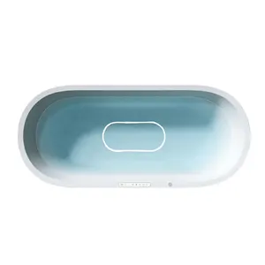 Novia Whirlpool Tub Control Stone Bowl Blue Water Luxury Smart Dutch Bathroom Fibre Large Bathtub