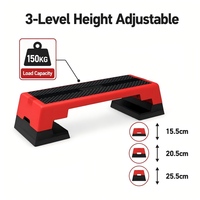 Plataforma de Step Aeróbico ZHOYA de 3 Niveles de Altura Ajustable, 101 cm, Antideslizante, 15.5-25.5 cm, Tabla de Ejercicios para Gimnasio y Hogar