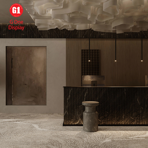 Design moderne de hall d'hôtel, comptoirs de réception LED personnalisés, sièges confortables pour salon, comptoirs de bar élégants, vitrines uniques - Product Image 2