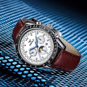 Drioshipping Luxury Watch Mechanical Customized Logo Waterproof Watches <b>Automatic</b> <b>Chronograph</b> Calendar Watch - Product Image 3