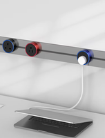 Système de rail électrique pour bureau à domicile universel, adaptateur USB intégré amovible, rail électrique mural, prise de courant